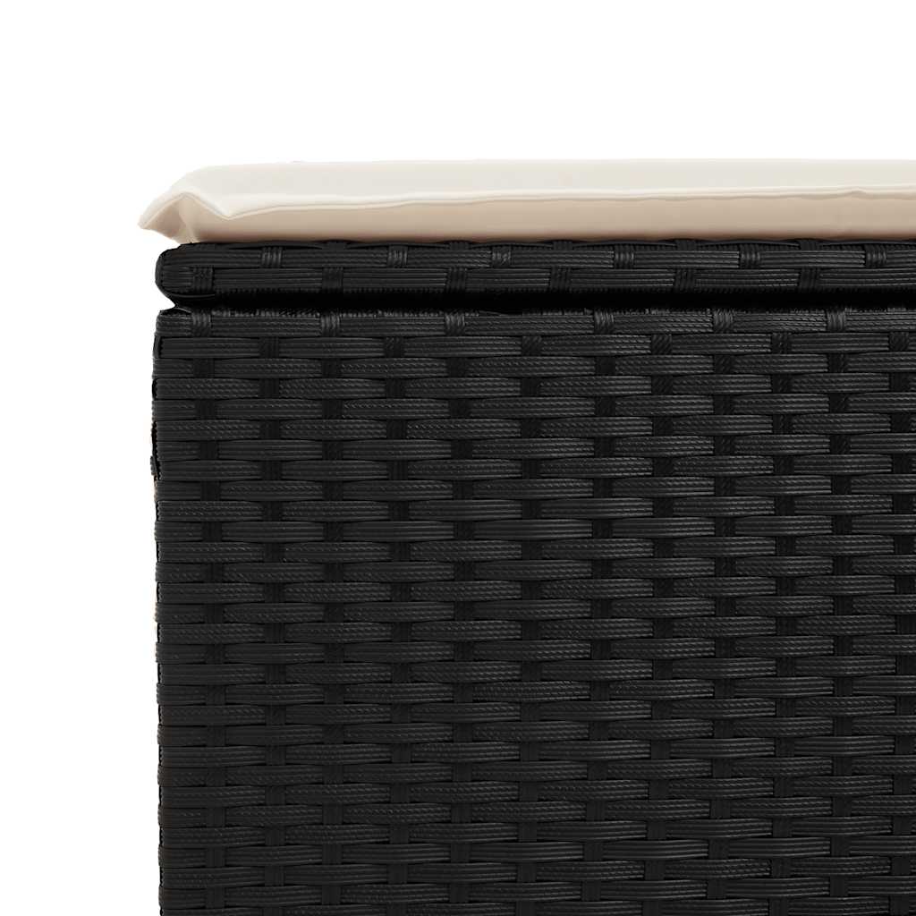 6-dijelni set vrtnih sofa s jastucima crni od poliratana