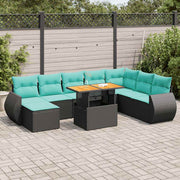 9-dijelni set vrtnih sofa od poliratana s jastucima