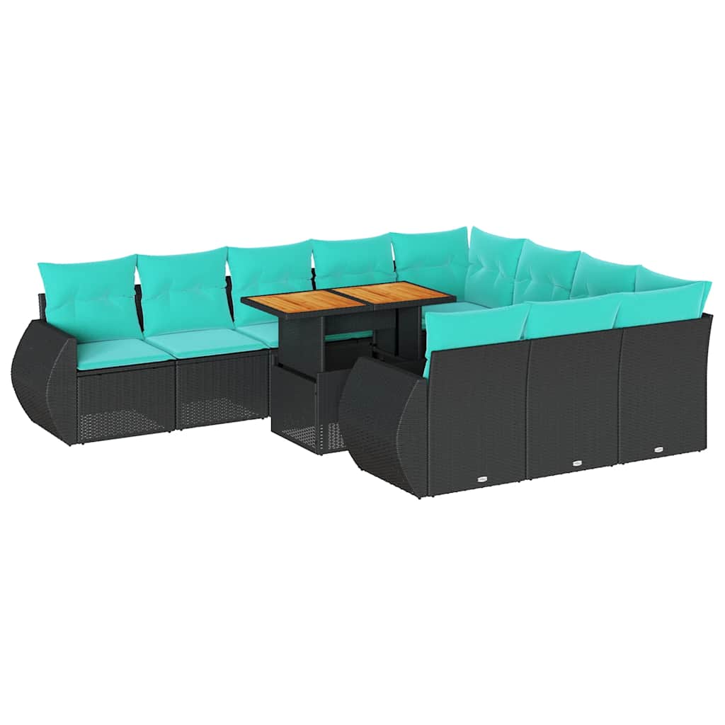 11-dijelni set vrtnih sofa od poliratana s jastucima