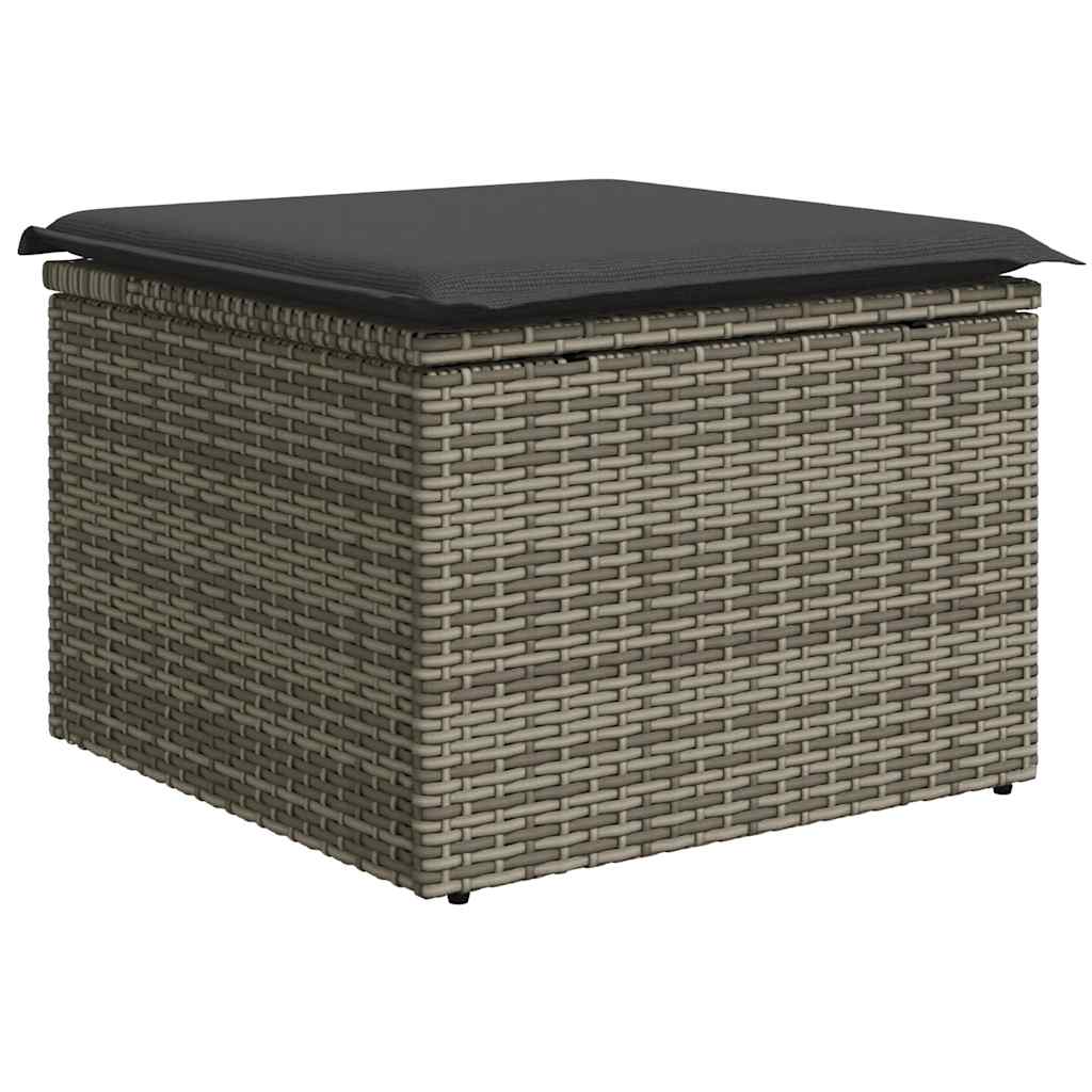 7-dijelni set vrtnih sofa sivi od poliratana