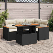 5-dijelna vrtna garnitura s jastucima crna
