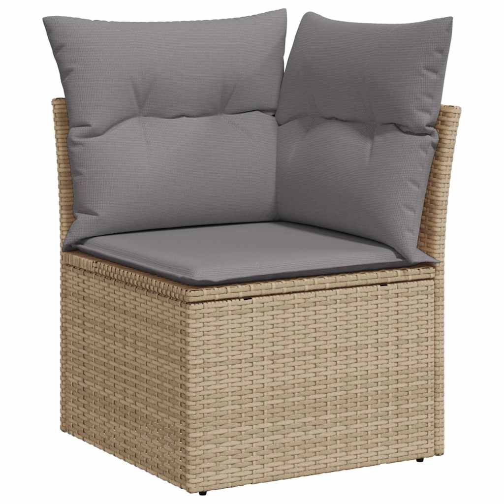 8-dijelni set vrtnih sofa od poliratana s jastucima bež bagrem