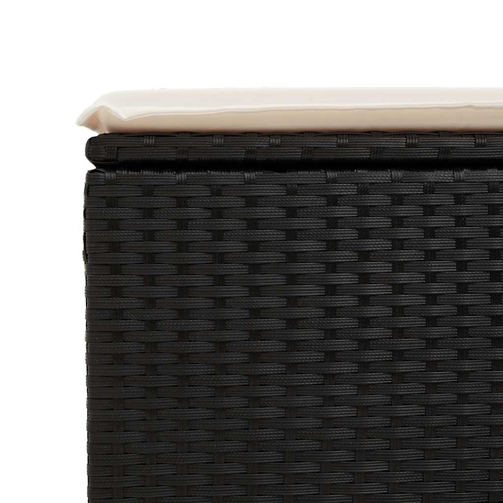 6-dijelni set vrtnih sofa s jastucima crni od poliratana bagrem