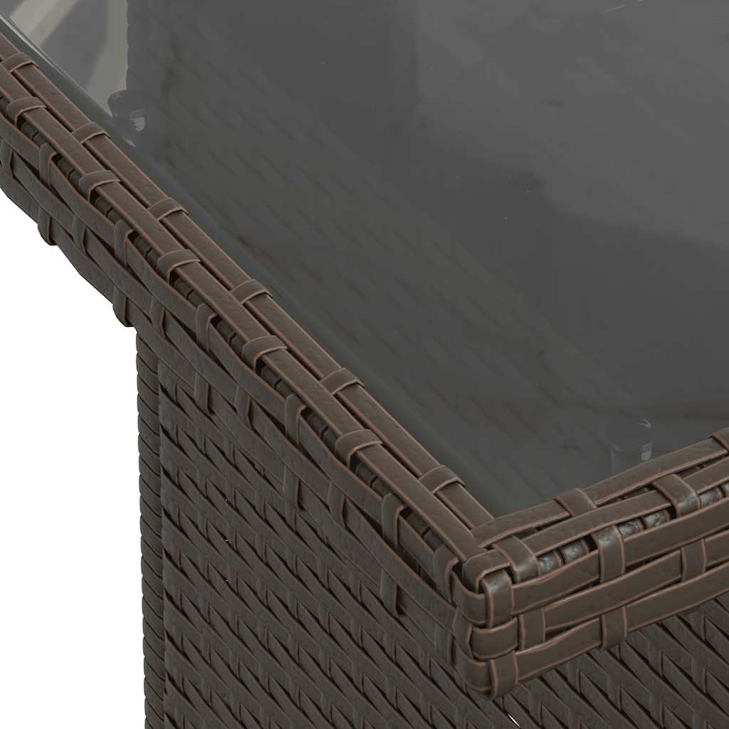 8-dijelni set vrtnih sofa od poliratana s jastucima smeđi