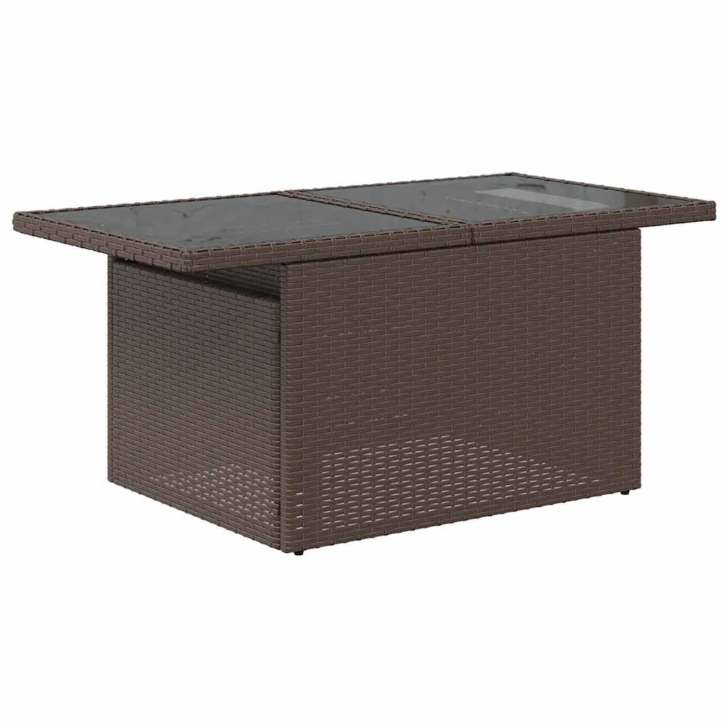 6-dijelni set vrtnih sofa s jastucima smeđi od poliratana bagrem