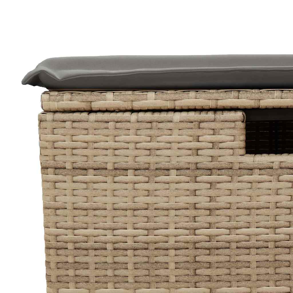 9-dijelni set vrtnih sofa s jastucima bež od poliratana