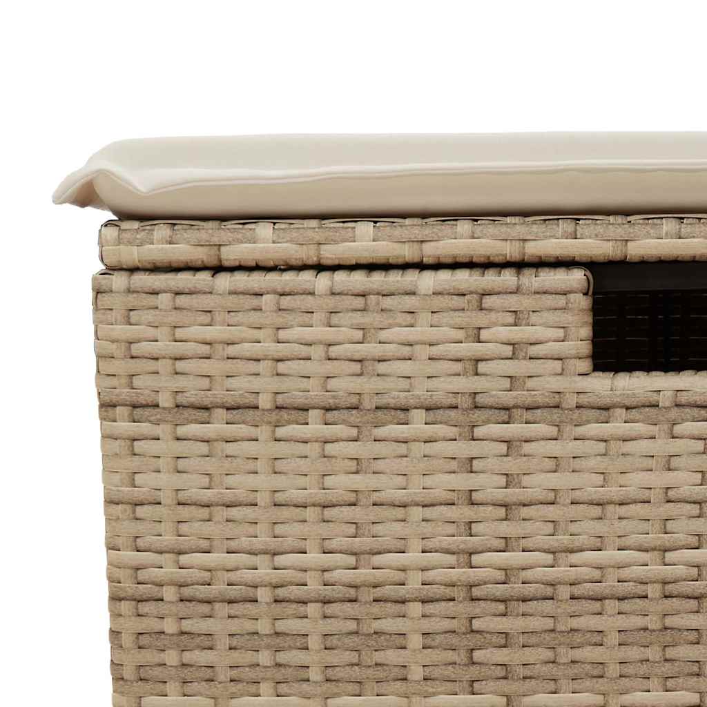 6-dijelni set vrtnih sofa s jastucima bež od poliratana bagrem