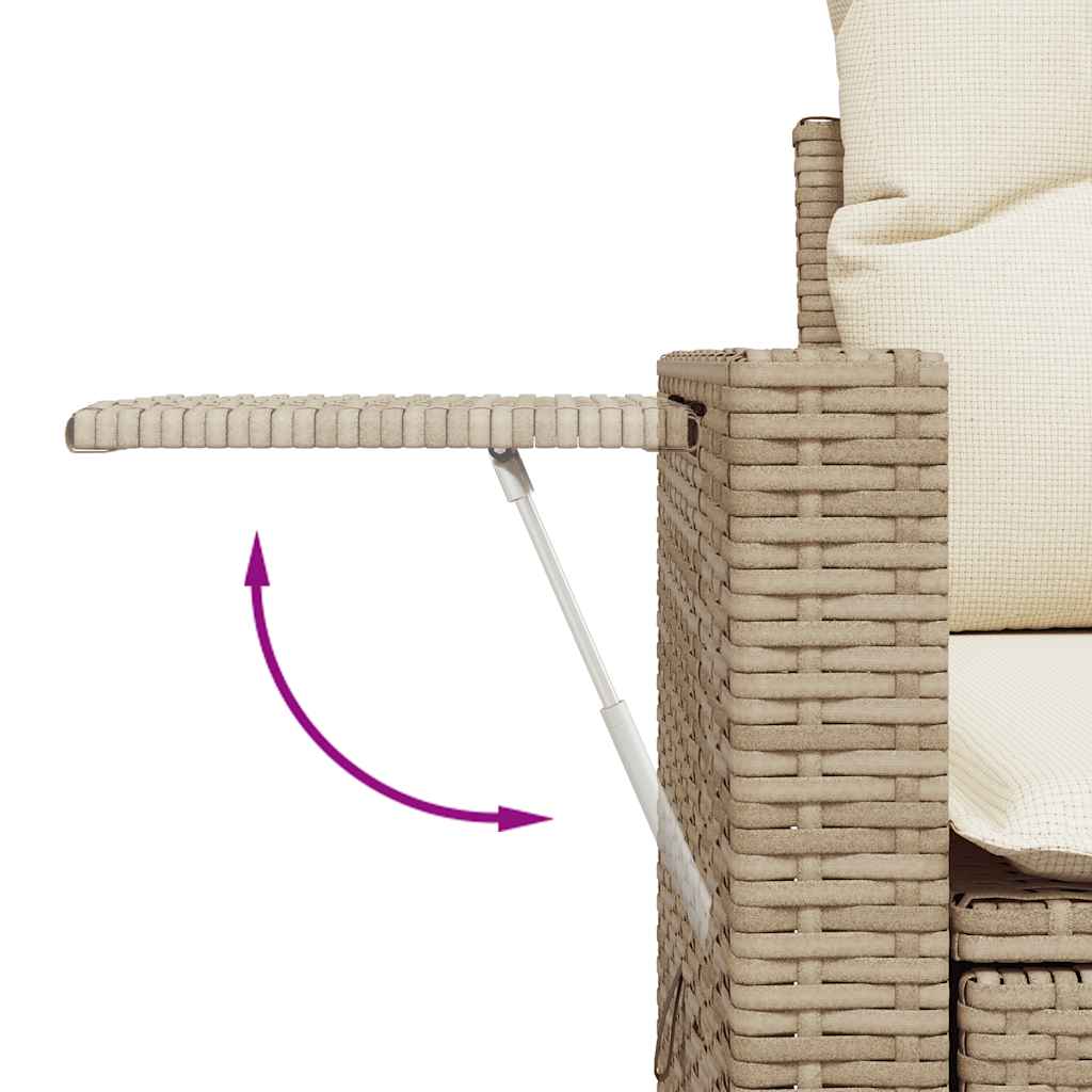 8-dijelni set vrtnih sofa od poliratana s jastucima bež bagrem