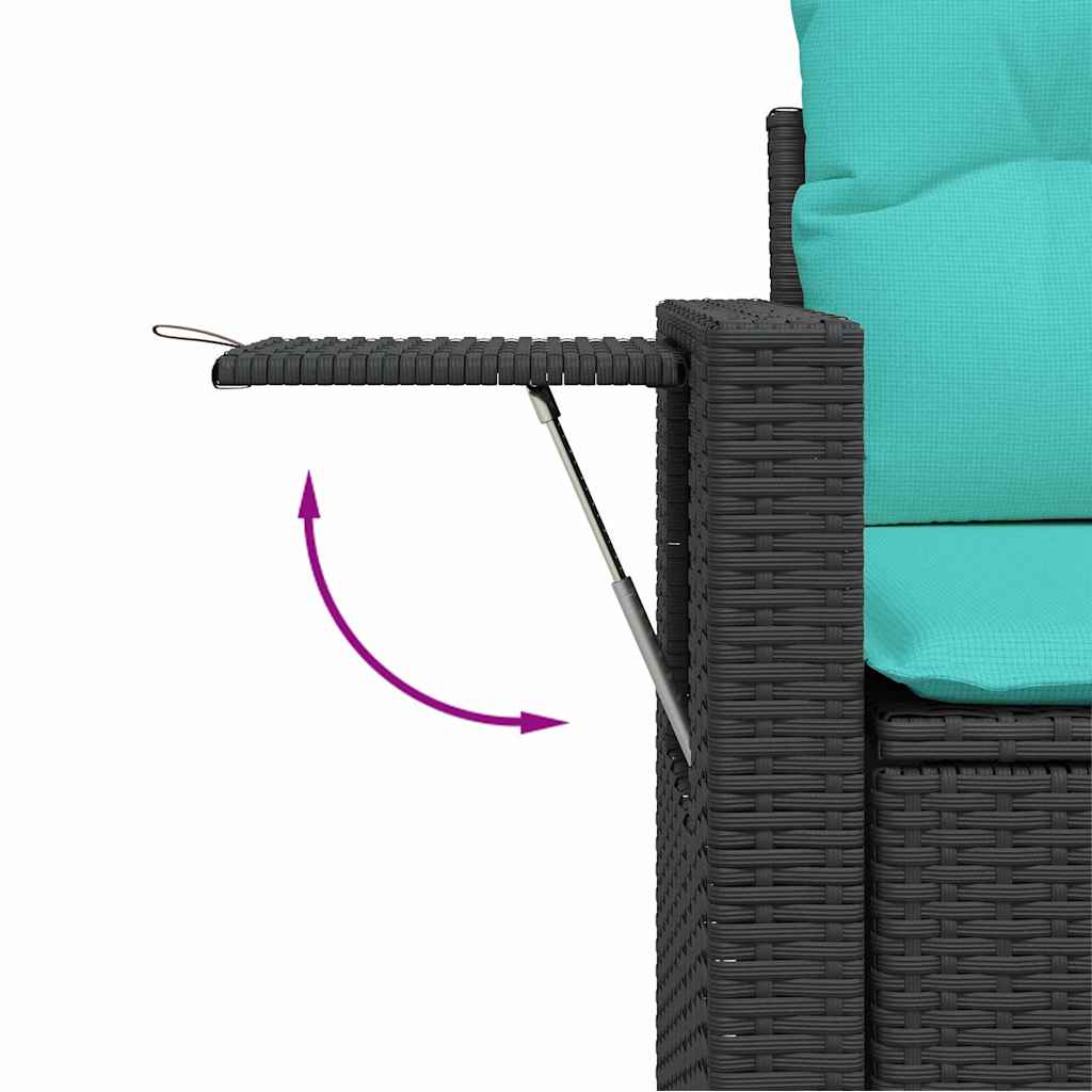 8-dijelni set vrtnih sofa od poliratana s jastucima sivi bagrem