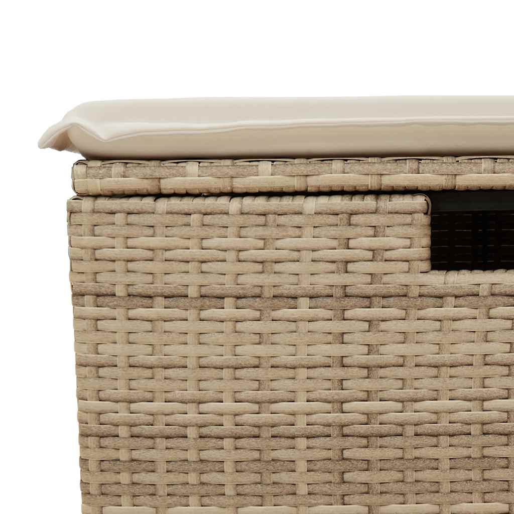 5-dijelni set vrtnih sofa s jastucima poliratan i bagrem bež