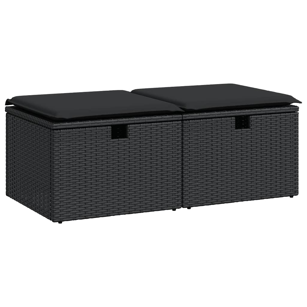 2-dijelni set vrtnih sofa s jastucima bež od poliratana bagrem