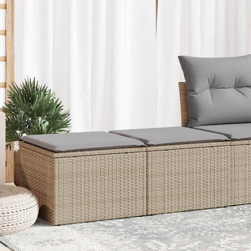 2-dijelni set vrtnih sofa s jastucima bež od poliratana bagrem