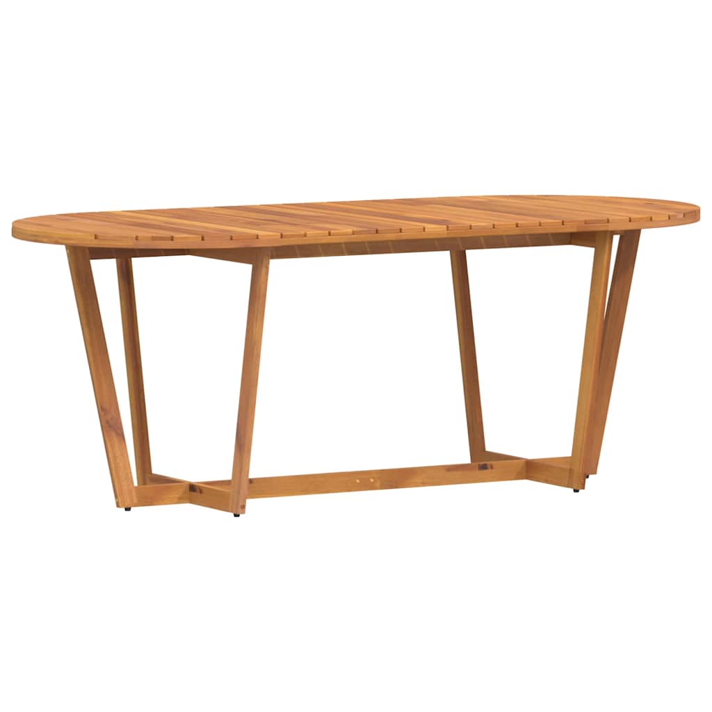 Vrtni blagovaonski stol ovalni 200x90x75 cm masivno drvo akacije