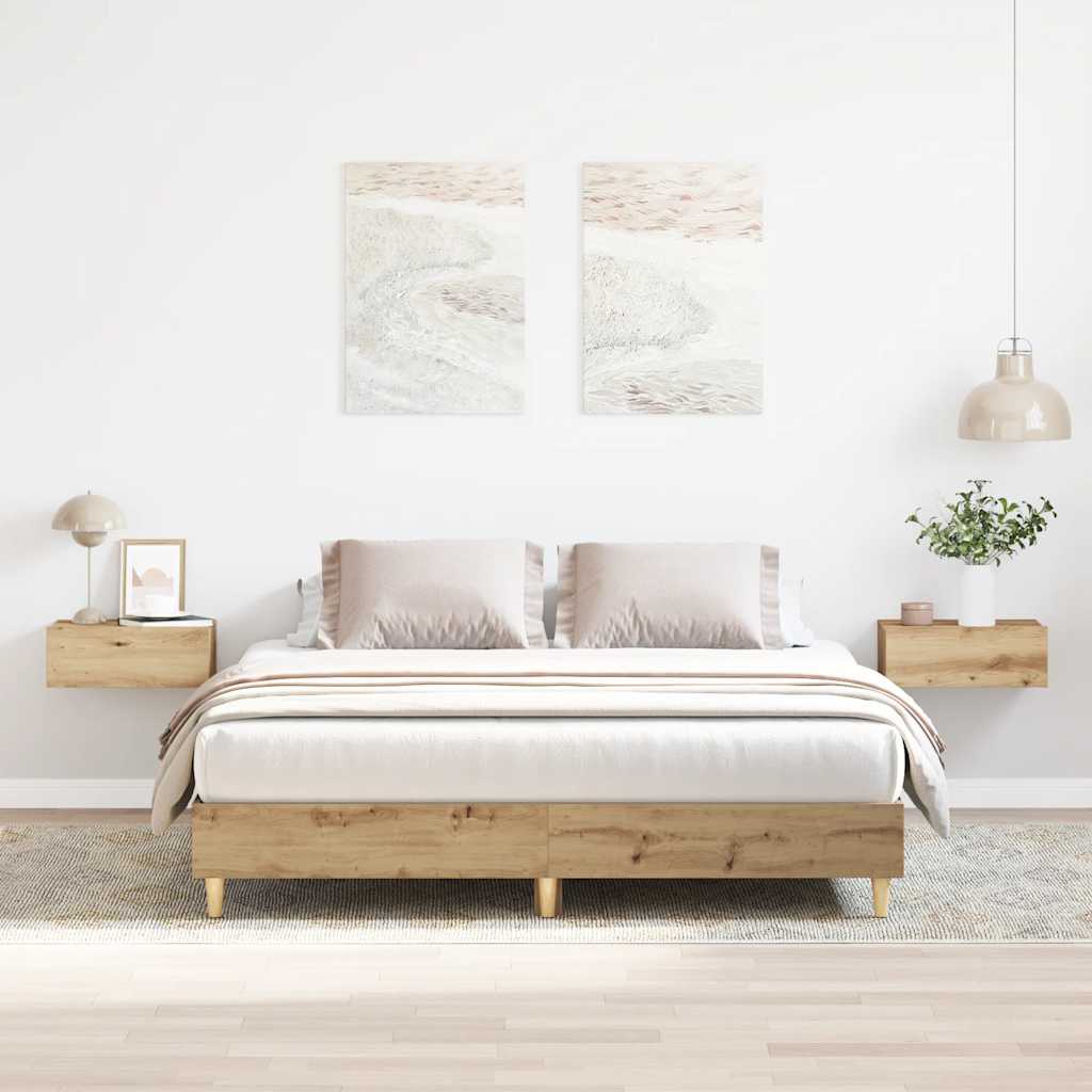 Okvir kreveta bez madraca boja hrasta artisan 150x200 cm
