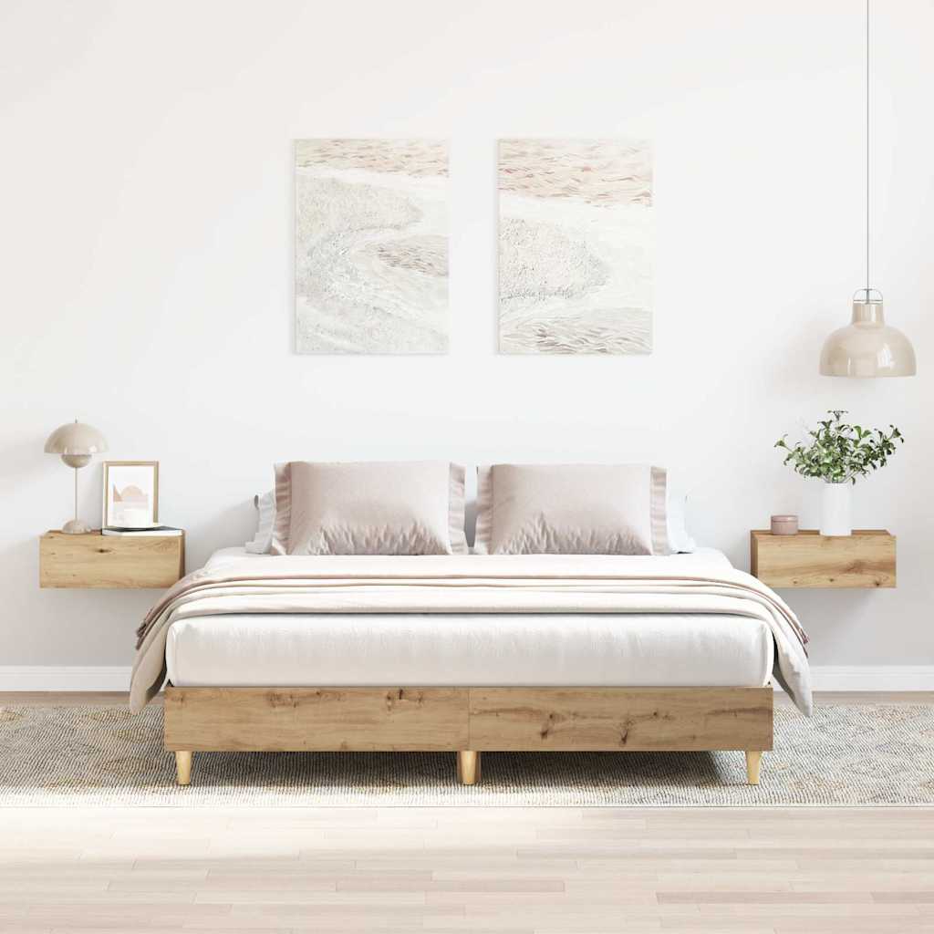Okvir kreveta bez madraca boja hrasta artisan 140x200 cm