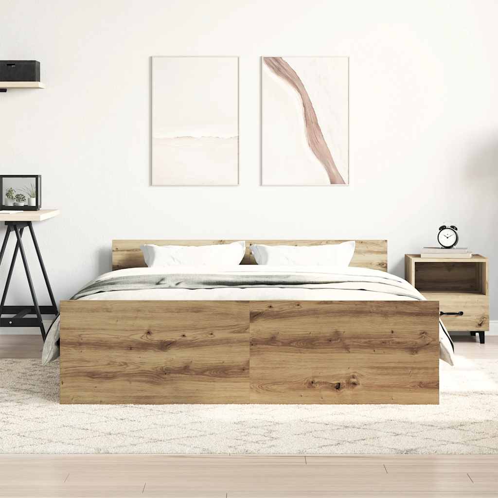 Okvir kreveta bez madraca 135x190 cm konstruirano drvo