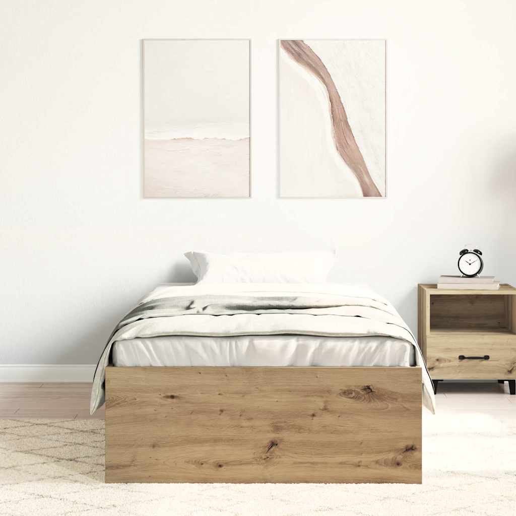 Okvir kreveta bez madraca boja hrasta artisan 90x200 cm