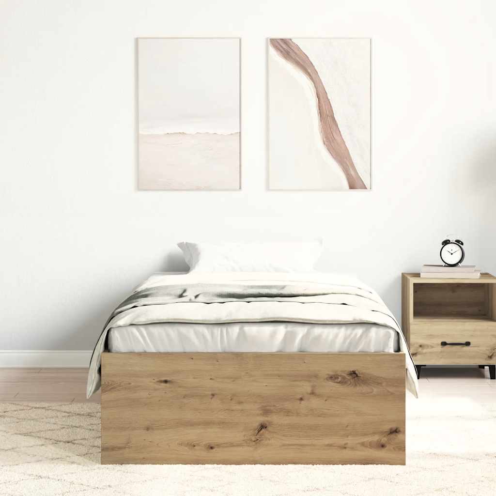 Okvir kreveta bez madraca boja hrasta artisan 100x200 cm
