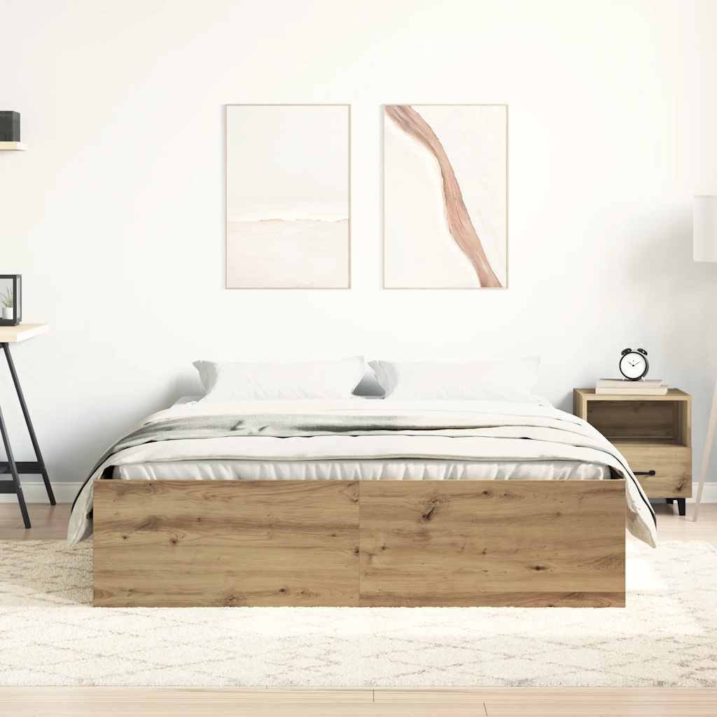 Okvir kreveta bez madraca boja hrasta artisan 120x200 cm