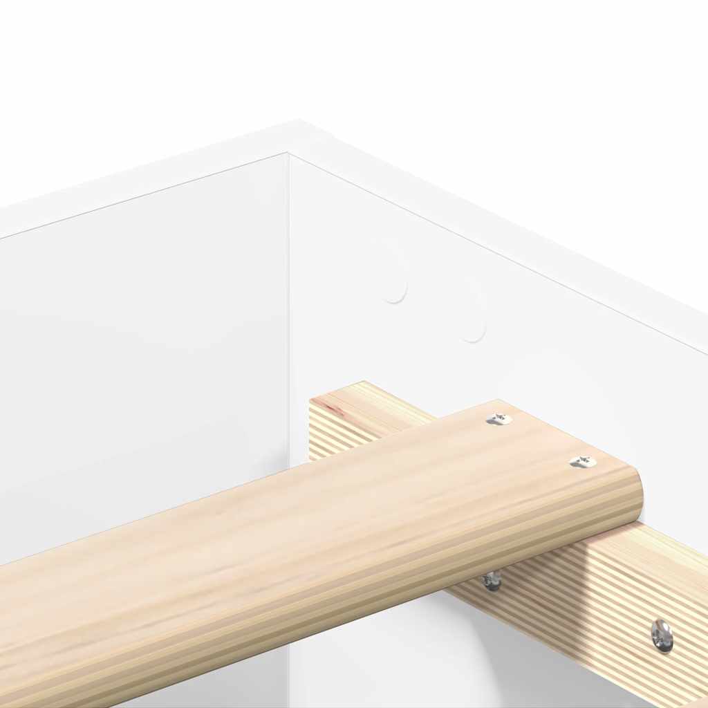 Okvir kreveta bez madraca bijeli 160x200 cm izrađeno drvo