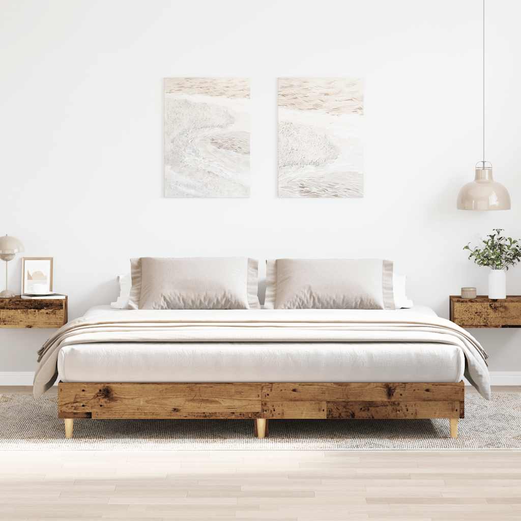 Okvir kreveta bez madraca staro drvo 160x200 cm