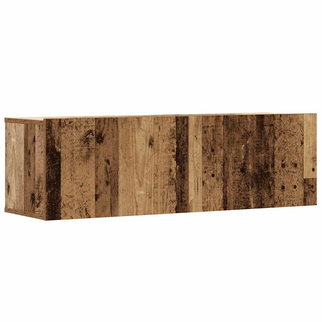 3-dijelni zidni set TV ormarića staro drvo 100x30x30 cm