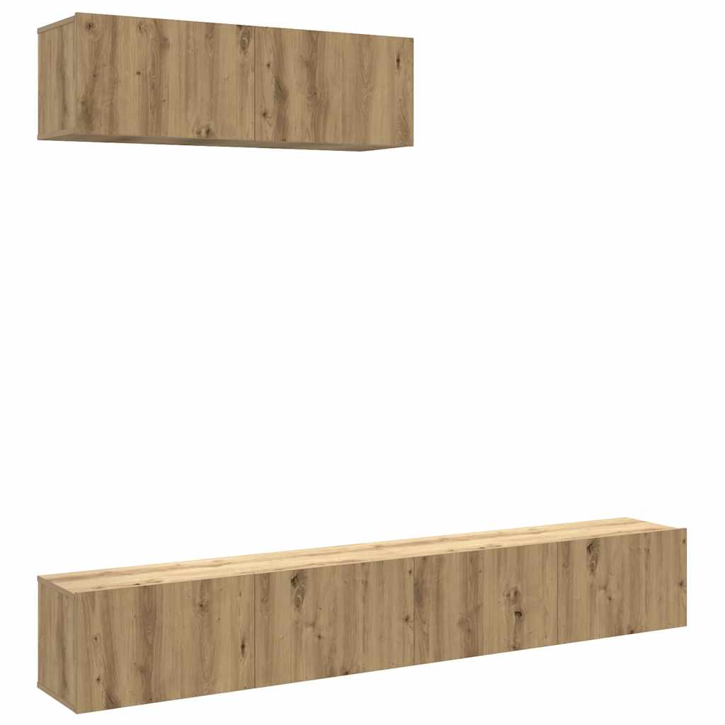3-dijelni zidni TV ormarić Artisan hrast 100x30x30 cm