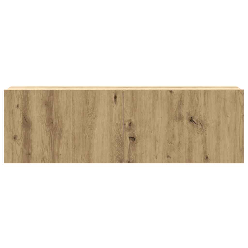 8-dijelni set TV ormarića montiran na zid Artisan Oak