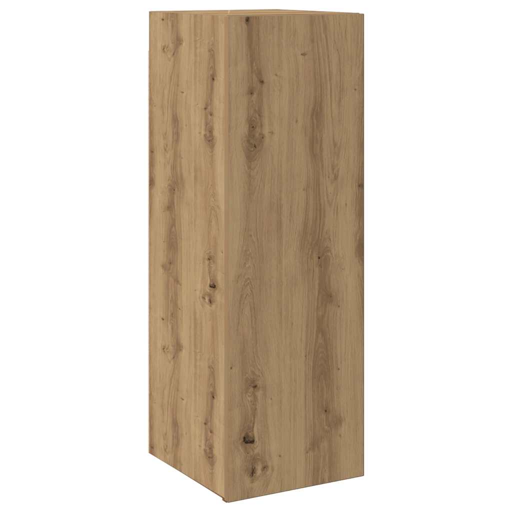 8-dijelni set TV ormarića montiran na zid Artisan Oak