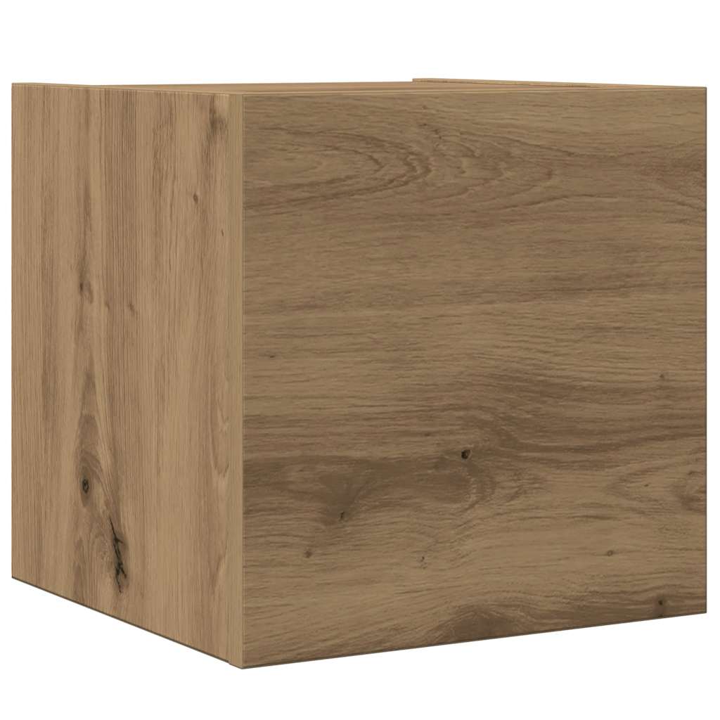 8-dijelni set TV ormarića montiran na zid Artisan Oak