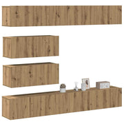 6-dijelni set TV ormarića montiran na zid Artisan Oak