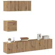 4-dijelni set TV ormarića montiran na zid Artisan Oak