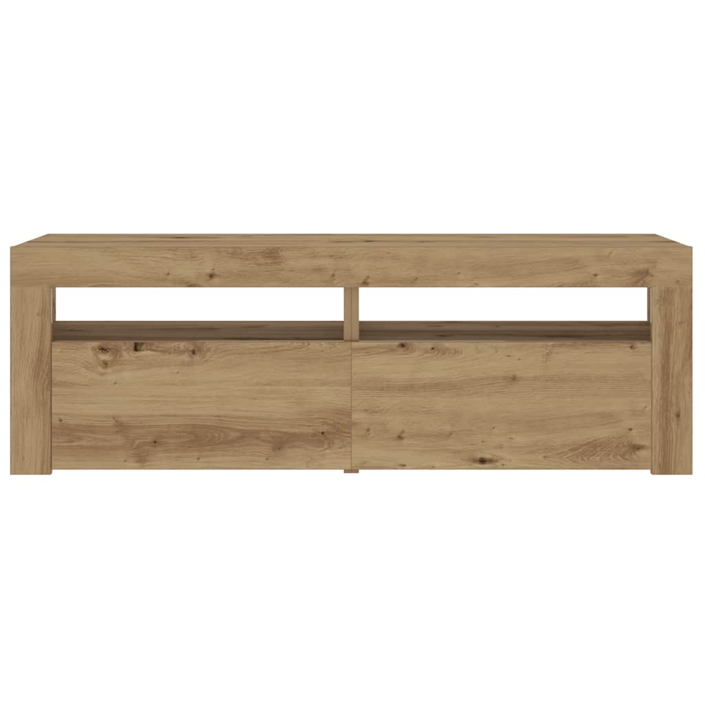 Noćni ormarići 2 kom s LED svjetlima boja hrasta 60x35x40 cm