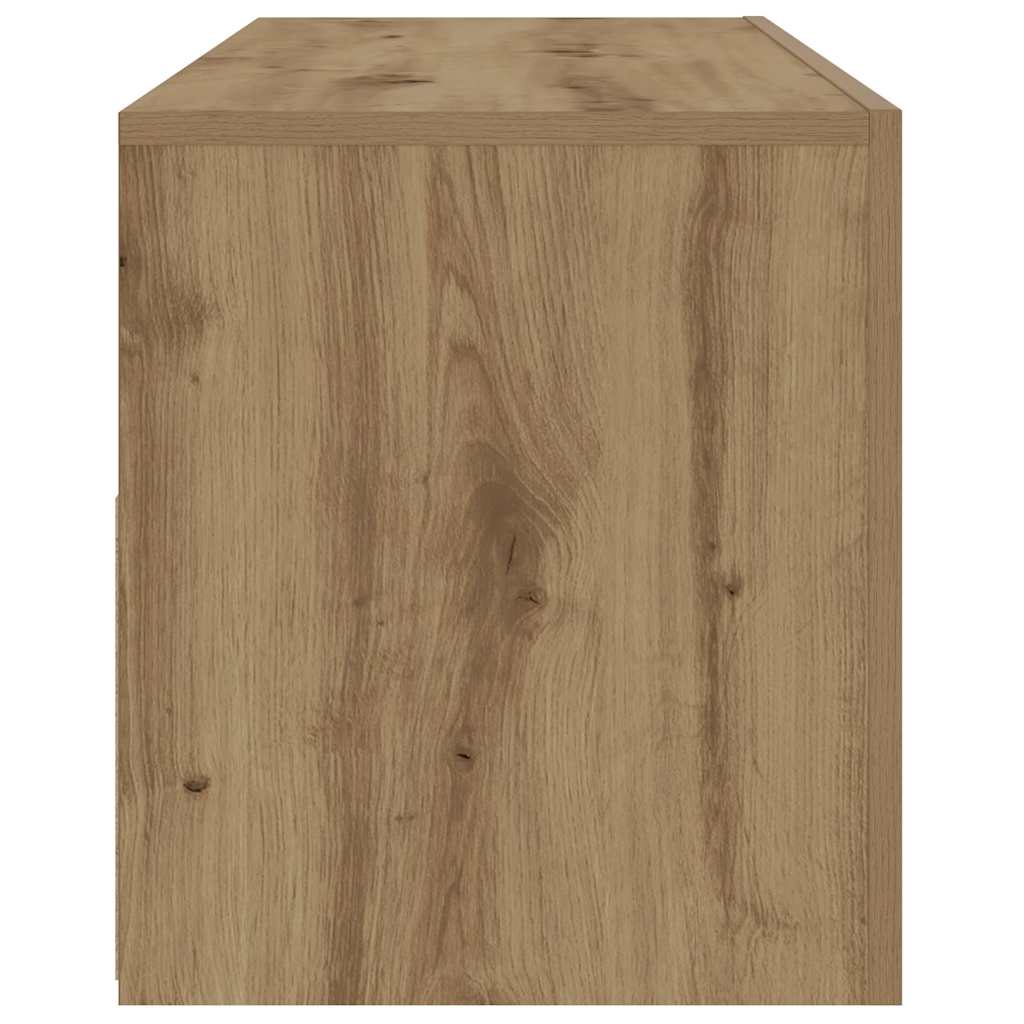 Noćni ormarići 2 kom s LED svjetlima boja hrasta 60x35x40 cm