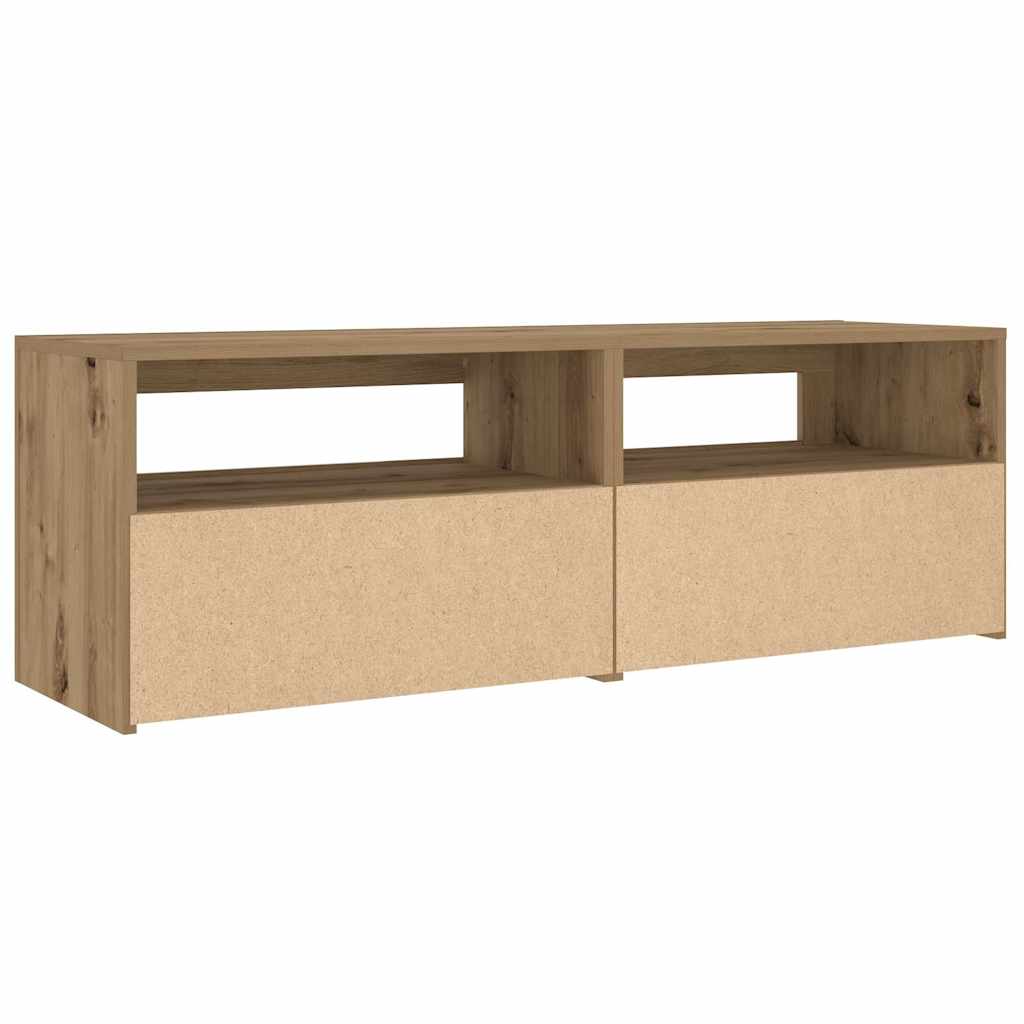Noćni ormarići 2 kom s LED svjetlima boja hrasta 60x35x40 cm