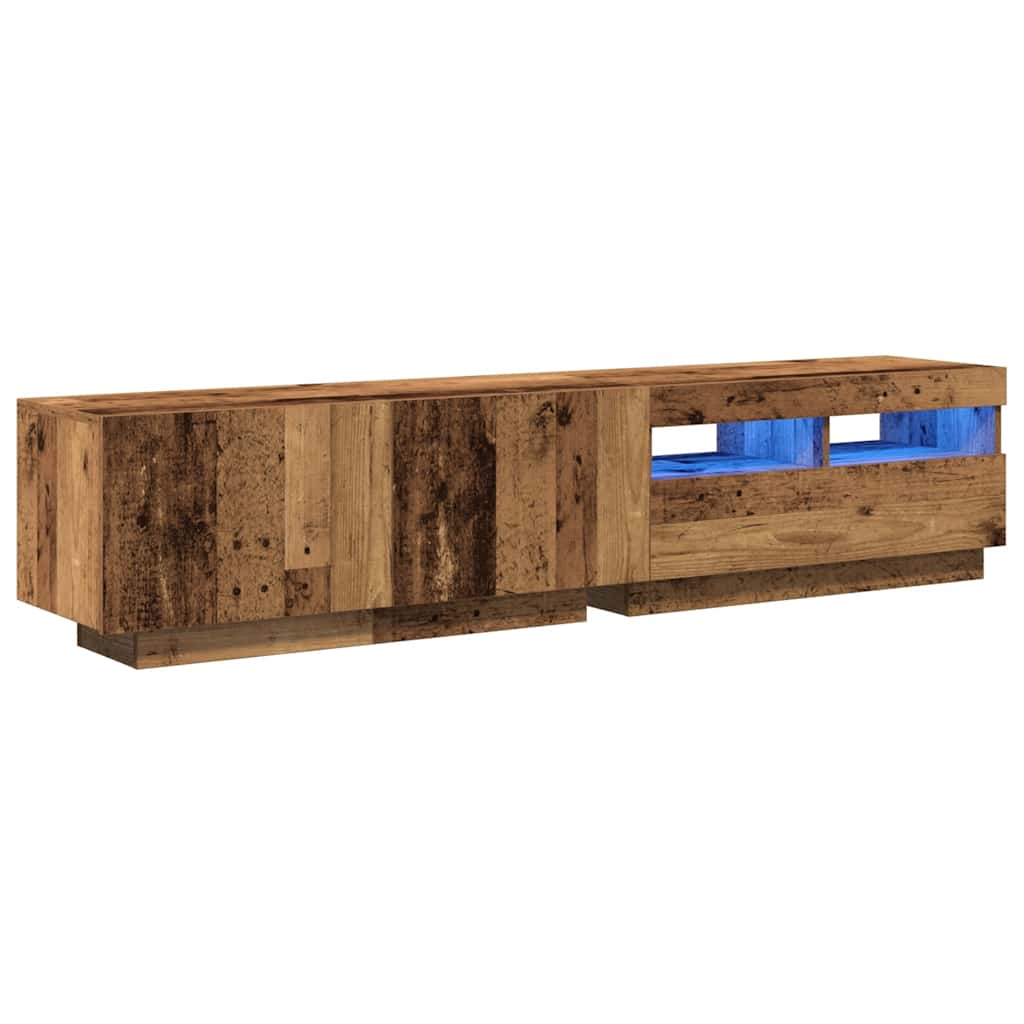 TV ormarić LED boja drva 180x35x40 cm konstruirano drvo