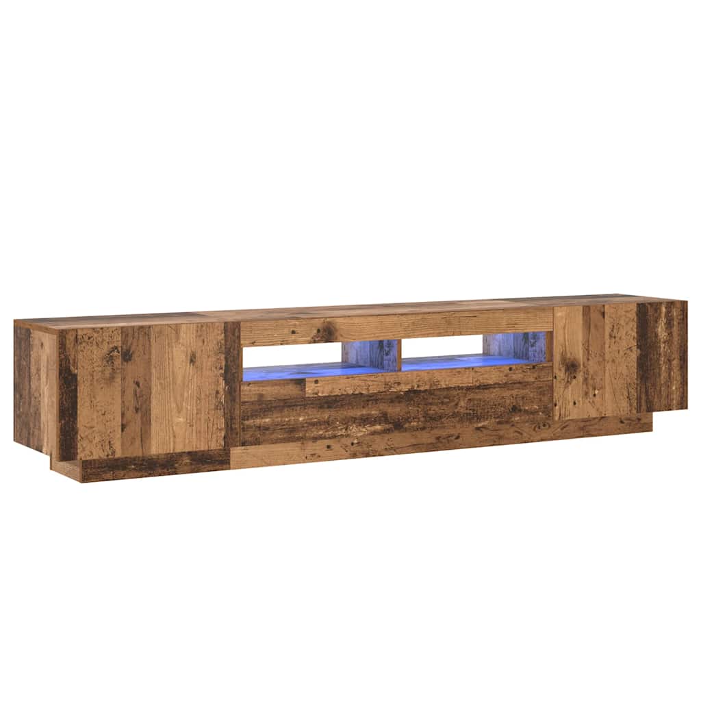 TV ormarić LED boja drva 200x35x40 cm konstruirano drvo