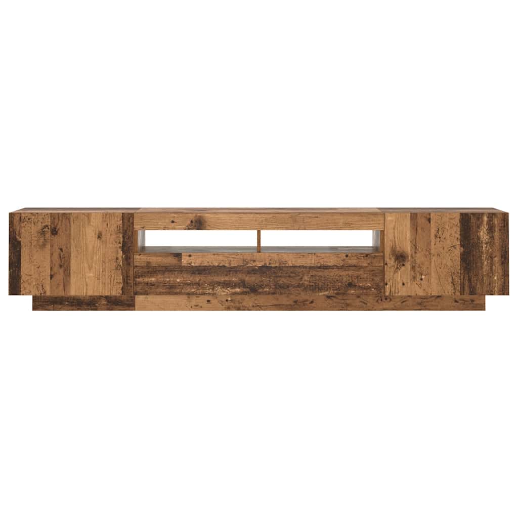 TV ormarić LED boja drva 200x35x40 cm konstruirano drvo