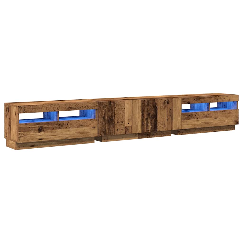 TV ormarić LED boja drva 260x35x40 cm konstruirano drvo