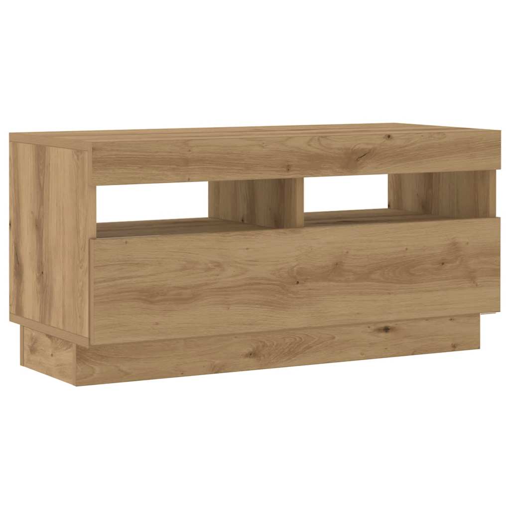 TV ormarić LED boja hrasta 260x35x40 cm konstruirano drvo