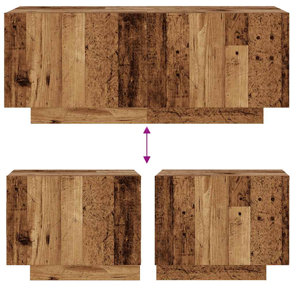 Noćni ormarić staro drvo 100x35x40 cm konstruirano drvo