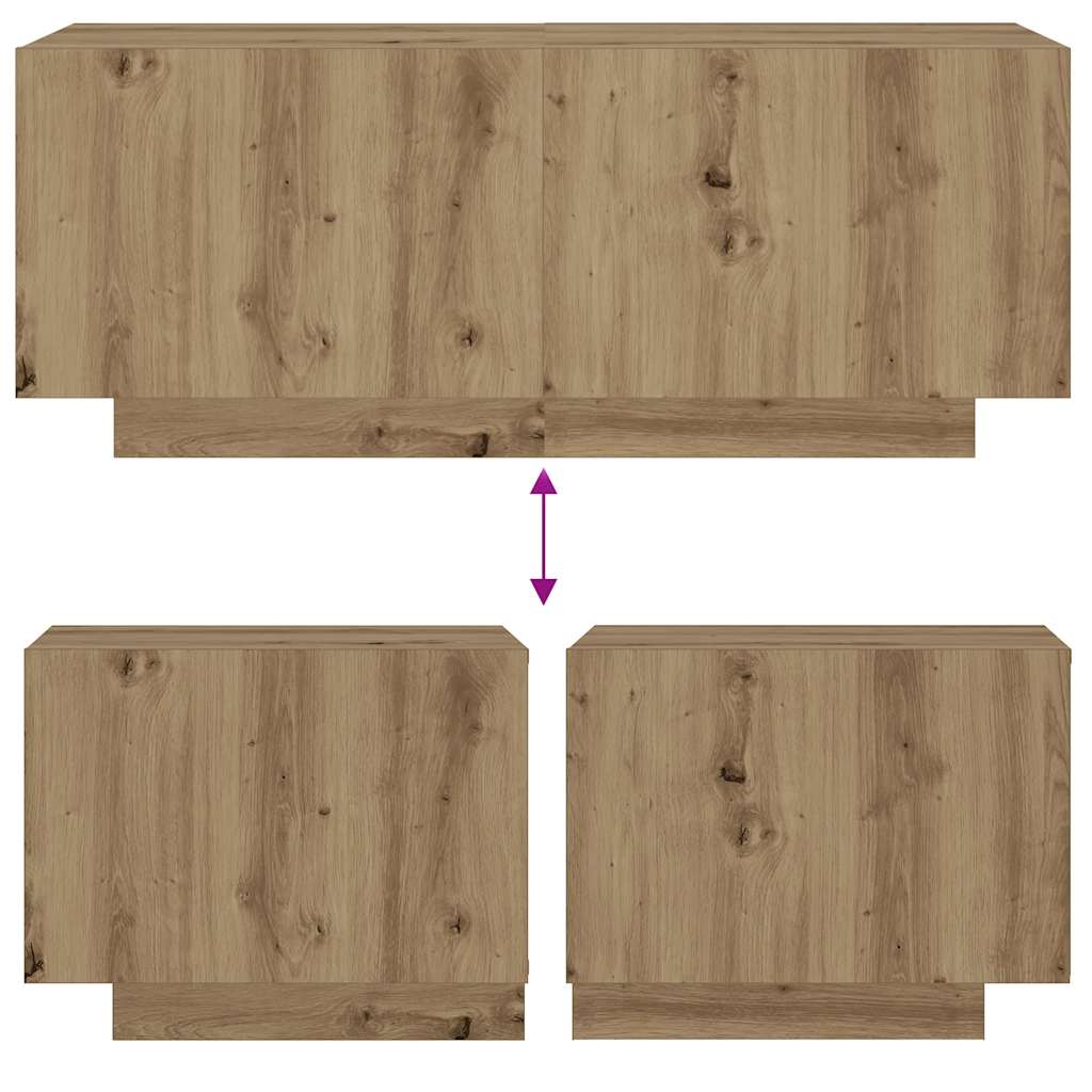 Noćni ormarić Artisan hrast 100x35x40 cm izrađeno drvo