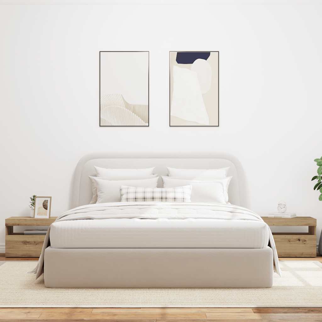 Noćni ormarić s LED svjetlima Artisan hrast 60x35x40 cm