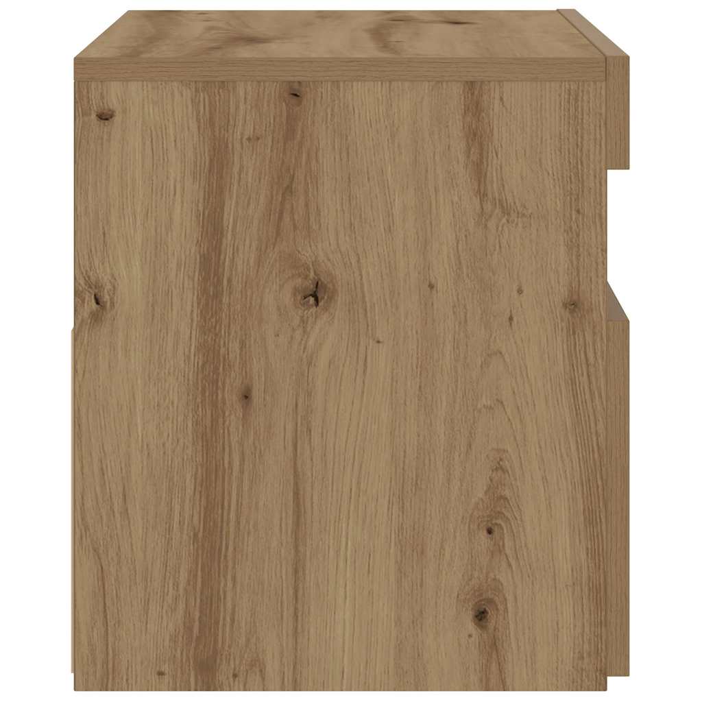 Noćni ormarić s LED svjetlima Artisan hrast 60x35x40 cm