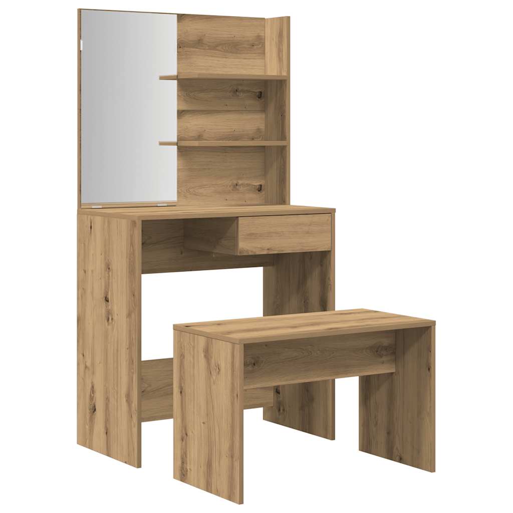Set toaletnog stolića Artisan hrast konstruirano drvo
