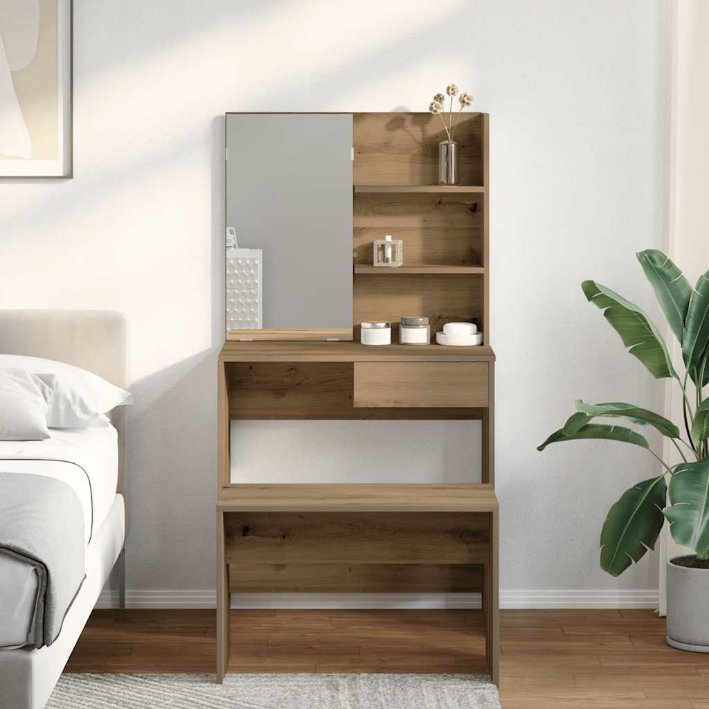 Set toaletnog stolića Artisan hrast konstruirano drvo