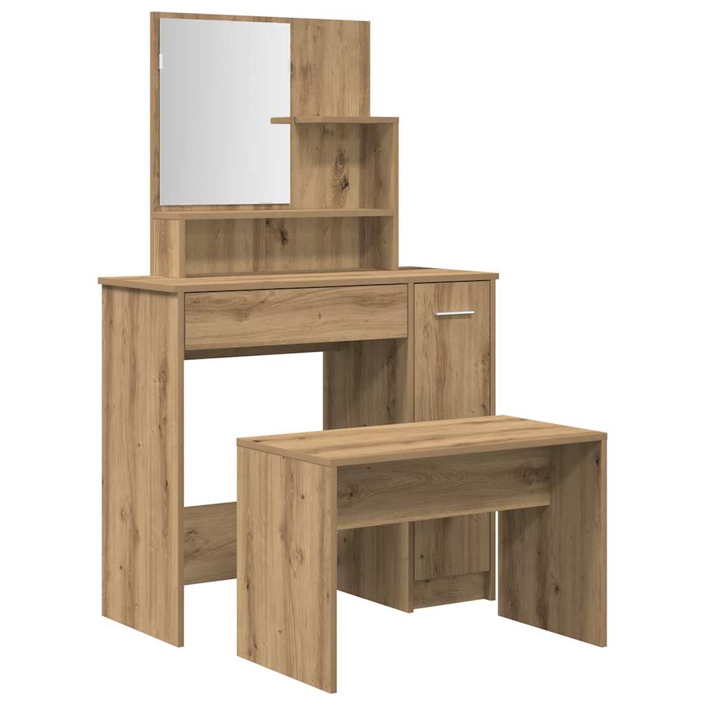 Set toaletnog stolića Artisan hrast konstruirano drvo