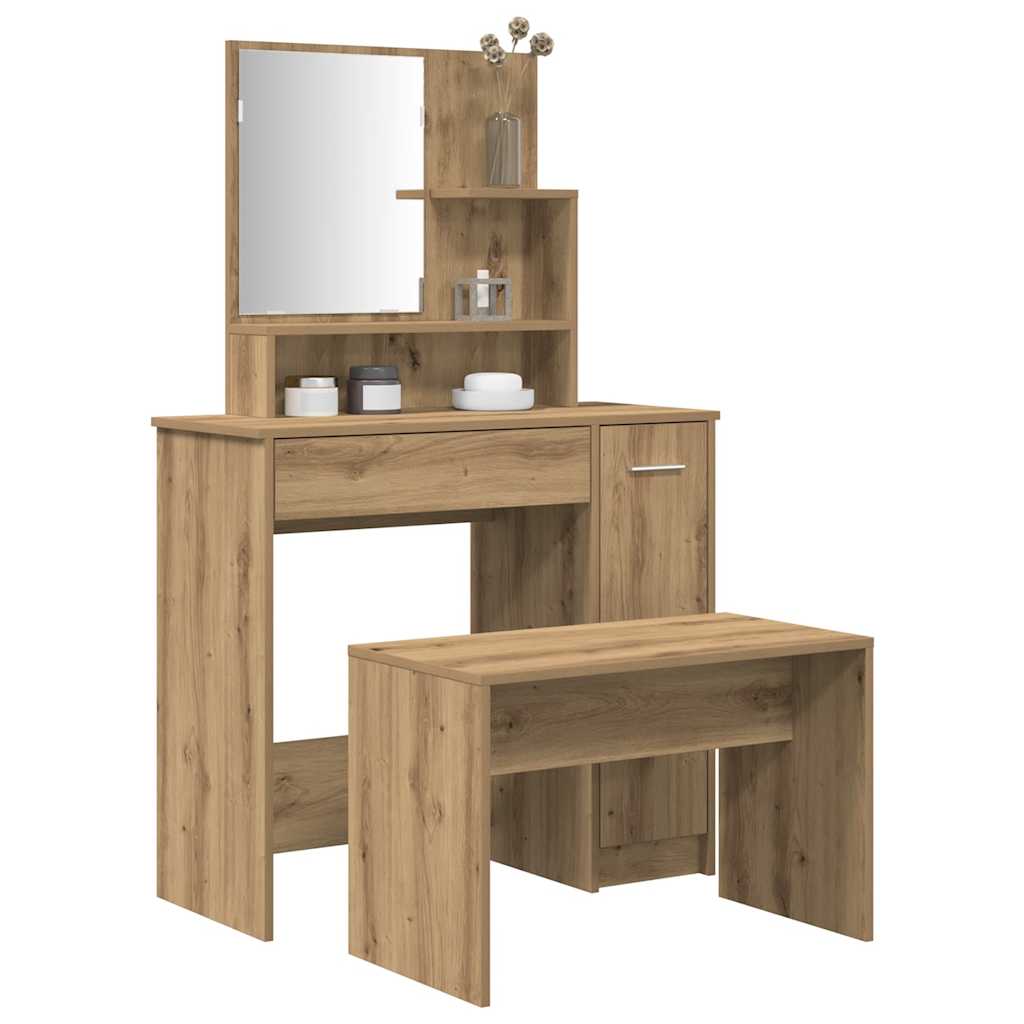 Set toaletnog stolića Artisan hrast konstruirano drvo