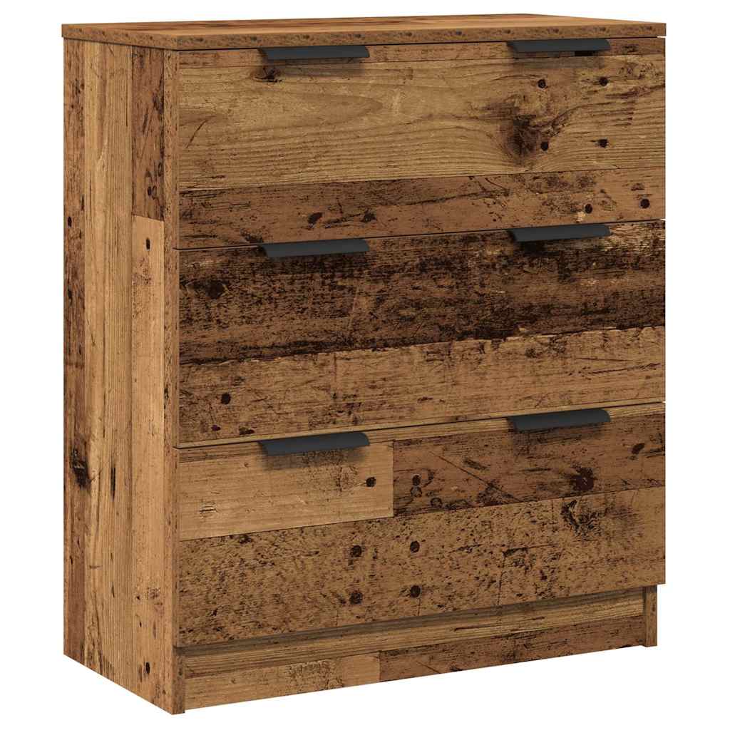 Komoda 3 kom staro drvo 60x30x70 cm konstruirano drvo