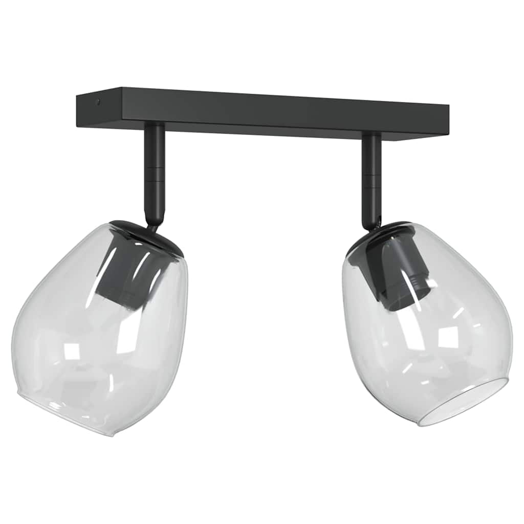 Stropni reflektor Crna 33 x 13 x 26 cm Staklo i Metal